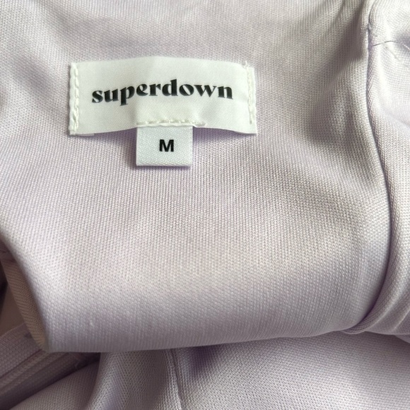 NWT superdown Shelbi Tie Back Mini Dress in Lavender Purple Satin Bodycon Sz M - Picture 11 of 15